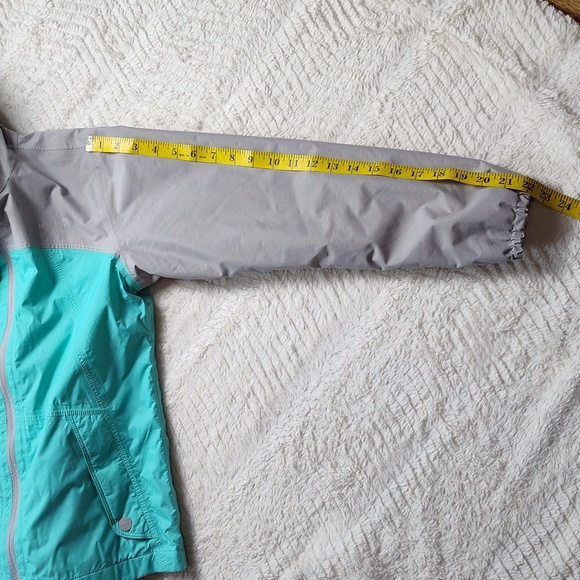 The North Face Mint Green And Gray Light Jacket Fleece Lined Girls Large 14/16 - Picture 7 of 14